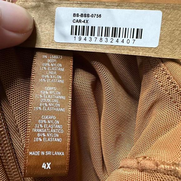 NWT Skims Rare All-In-One Mock Neck Long Sleeve Romper Caramel Women’s 4X - Picture 7 of 7